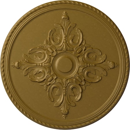 Ekena Millwork Milton Ceiling Medallion (Fits Canopies up to 7 7/8"), Hand-Painted Gold, 40 5/8"OD x 1 3/4"P CM40MIGLS